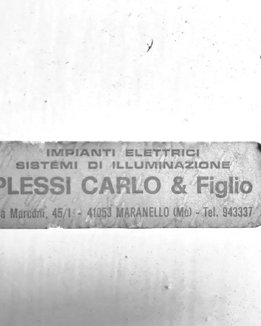 Targa originale Plessi Carlo & Figlio