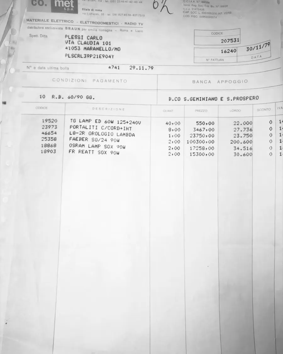 Registro contabile storico Plessi
